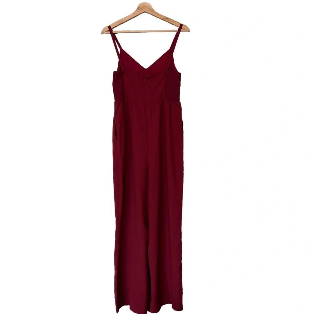 Madewell Thistle Cami Wide Leg Jumpsuit Red Size 4 Holiday Party Look - Picture 6 of 10